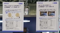 「LC MAGIC(エルシーマジック)」の解説図。右が電源オフで透明になる「リバースモード」
