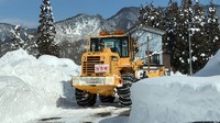 除雪作業の実証実験の様子