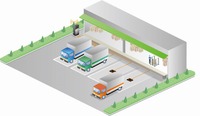 トラックヤードにおける荷役作業中のEVトラックへの給電