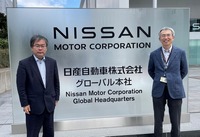 日産自動車の米田達哉人事本部日本人事部主管と住野琢磨グローバルISデリバリー本部G&A&B2Eシステム部主管