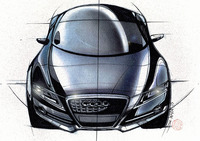 Audi A5クーペのスケッチ