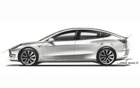 和田智氏の手書きによるModel 3のスケッチ。