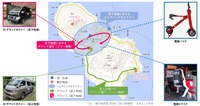 八丈島でAIデマンドタクシーとシェアモビリティの実証実験のイメージ