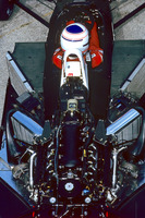 マクラーレン・ホンダMP4/4に搭載されたホンダRA168E型1.5リットルV6ターボエンジン(1986年、F1ハンガリーGP。出典元ママ、たぶん1988年の間違い)