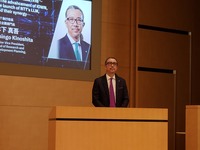 tsuzumiなど、NTTの最新技術の詳細を解説した執行役員 研究企画部門長の木下真吾氏