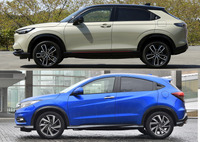 ホンダ ヴェゼル 新型(上)と旧型(下)