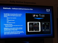 「フルアクティブ・エレクトロメカニクス・サスペンションシステム」では専用ソフト「Ride Studio」を使うことで、簡単に好みのサスペンション設定ができる