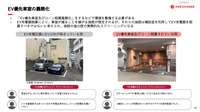 カラーコーンを設置するだけで効果は絶大だという。カラーコーンがないと、ガソリンエンジン車が停車してしまうこともあり、充電器の稼働率に影響する。(エネチェンジ ラウンドテーブル「EV充電インフラ 令和6年度予算への見解」)