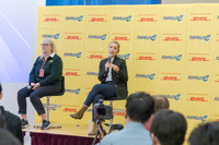 フォーミュラE サステナビリティ部門ディレクター ジュリア・パレ氏は、DHLとのパートナーシップやフォーミュラEのサステナブルな取り組みについてをわかりやすく説明。