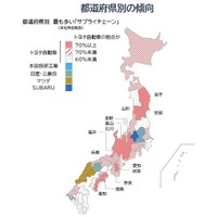 自動車産業のサプライチェーン、全国に6万社