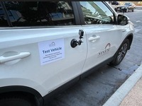 AI搭載カメラを装着したサンノゼ市保有車両