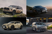 レクサス GX、LBX、LM、NX(左上から時計回りに)