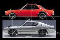 ハコスカGT-R(上)とケンメリGT-R(下)