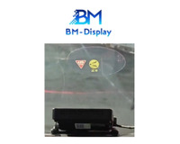マクセルが開発した後付け型建設車両向けガラス反射型ディスプレイ(BM-Display)