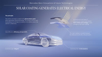 メルセデスベンツがEVの車体に塗るだけで発電できる太陽光発電技術の研究を進めている