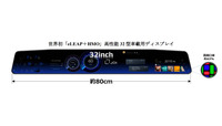 ジャパンディスプレイのHMO(High Mobility Oxide)技術を採用した高性能32型車載eLEAPディスプレイ