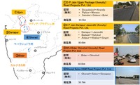 JFEエンジニアリングが参入するインドの道路運営事業の位置図