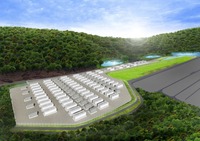 テスラの系統用蓄電池「Megapack」が導入される国内最大級の蓄電所「米原湖東蓄電所」の完成イメージ
