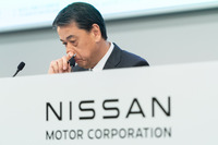 日産の内田誠社長（2月13日の会見）