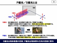 身の回りにある光は2種類の波長が異なる光“S偏光”と“P偏光”が混じり合った状態で存在する