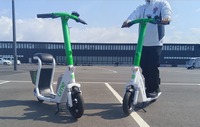 万博会場にて利用されるLimeの電動モビリティ