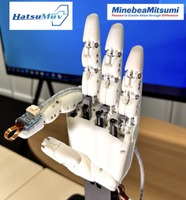 HatsuMuvのロボットハンド「HatsuHand」にミネベアミツミの小型6軸力覚センサー「MMS101」を組み込んだ