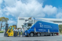 住友化学グループとT2が化学品の自動運転トラックによる幹線輸送を実証