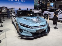 上海モーターショーのBYD取材風景