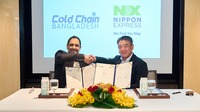 CCBL社出資者のAhmed Rajeeb Samdani氏(左)とNX南アジア・オセアニア社長 小林克人氏