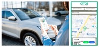 カーシェア利用イメージ(左)、Citrus Smart Carsの画面イメージ(右)