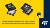 STマイクロエレクトロニクスの3相ブラシレス・モータ向け高集積ゲート・ドライバの次世代製品「STDRIVE102H」および「STDRIVE102BH」