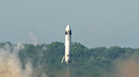 ホンダの再使用型ロケット実験機の離着陸実験の様子