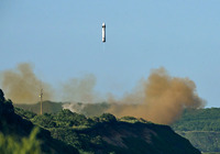 ホンダの再使用型ロケット実験機の離着陸実験の様子