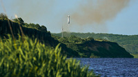 ホンダの再使用型ロケット実験機の離着陸実験の様子