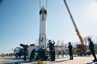 ホンダの再使用型ロケット実験機の離着陸実験の様子