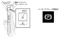 いすゞエルフの電動パーキングブレーキ
