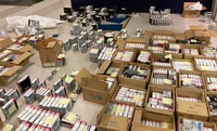 押収したベアリングの模倣品