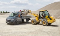 MANの商用車『TGE』の3方向ダンプ仕様