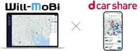 Will Smartの「Will-MoBi」のカーシェアリング機能とNTTドコモのカーシェア・レンタカー統合プラットフォーム「dカーシェア」が連携