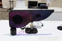 LEDライティング技術の提案。光と音の組み合わせによる没入感のある体験を提供し、AIを活用した車内コミュニケーションツールの開発も進められている