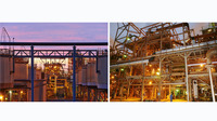 ガリウム生産設備 建設候補地の Alcoa のアルミナ精錬所 Wagerup (左) と Pinjarra。(西豪州パースの南部)
