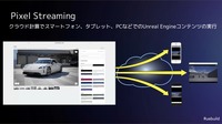 「Pixel Streaming」技術を使えば、高精細な3Dコンフィギュレーターをクラウド上で実行し、スマートフォンやタブレットのWebブラウザに配信できる。