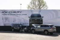 中国チェリーの最上位SUV『TIGGO9』の50%オフセット正面衝突試験