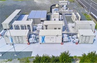 JERA新名古屋火力発電所に設置した水素製造実証の全景