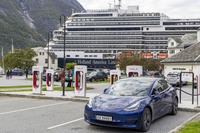 ノルウェイのテスラ急速充電器