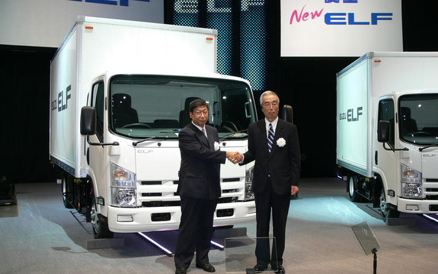 【いすゞエルフ 新型発表】「トラックのイメージを超えるトラック」と井田社長