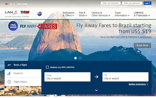 LAN航空公式サイト