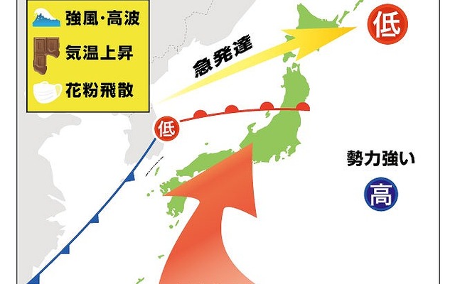 2月13日～14日の天気のイメージ