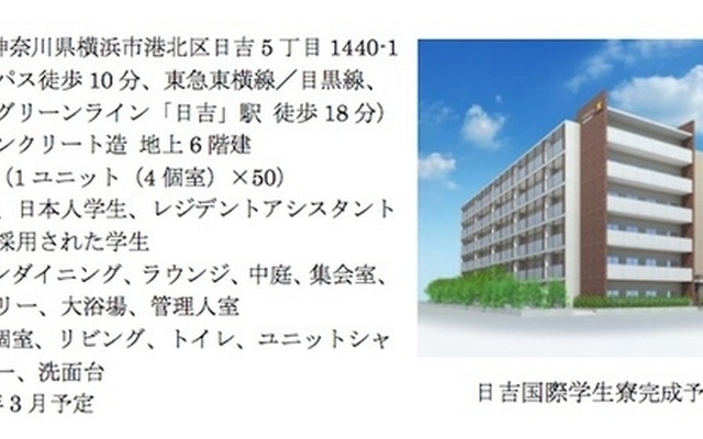日吉国際学生寮完成予想図