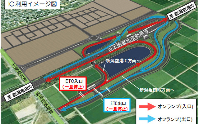 日本海東北自動車道「新潟東スマートIC」が3月26日に開通